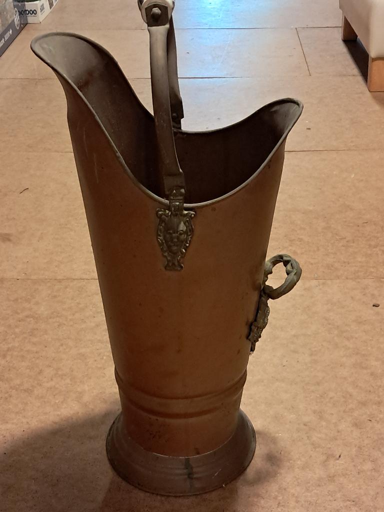 antieke koperen kolenkit, Ophalen of Verzenden, Koper
