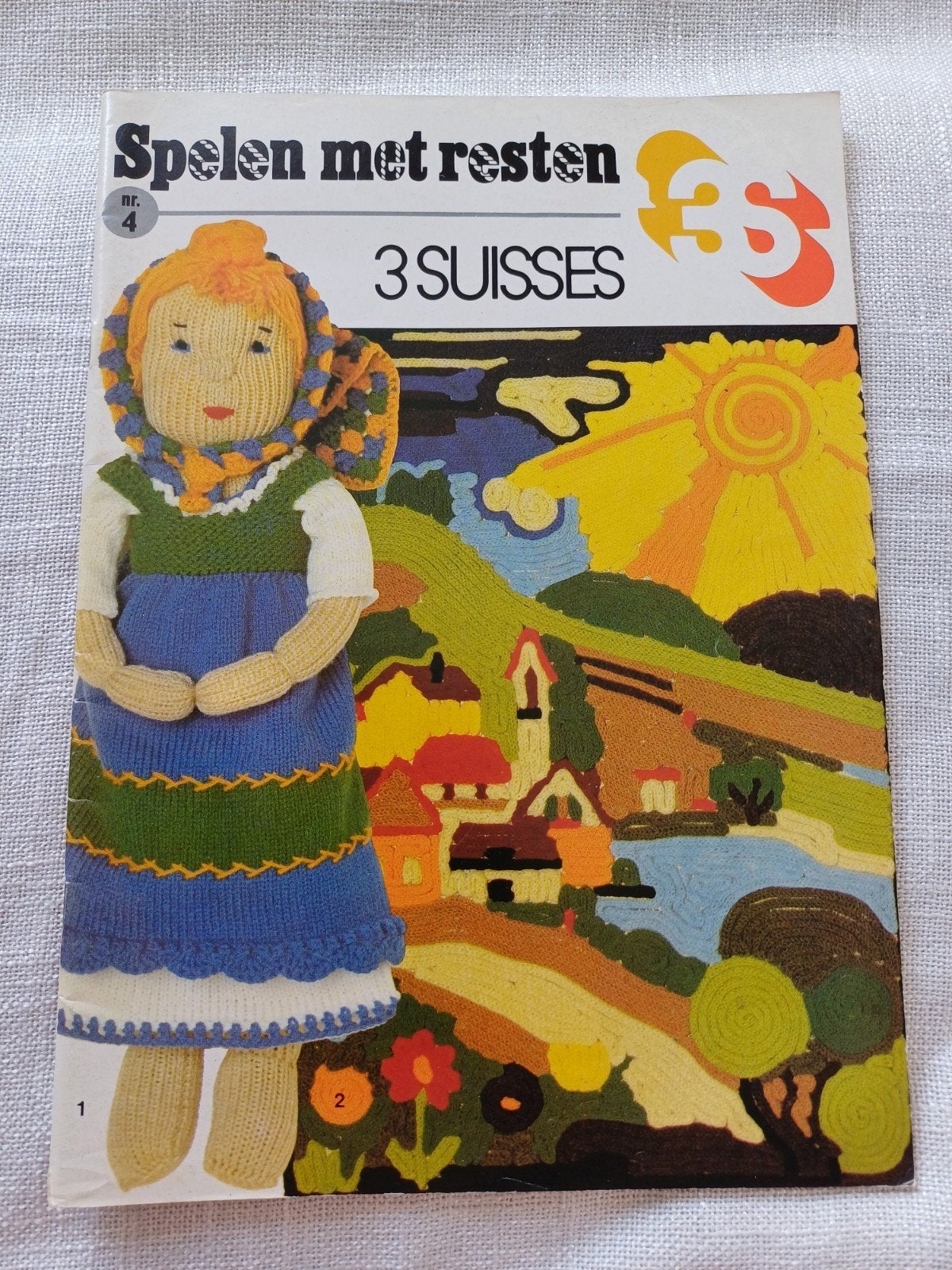 3 suisses spelen met resten retro patronen, Ophalen of Verzenden, Zo goed als nieuw, Breien of Haken, Patroon of Boek