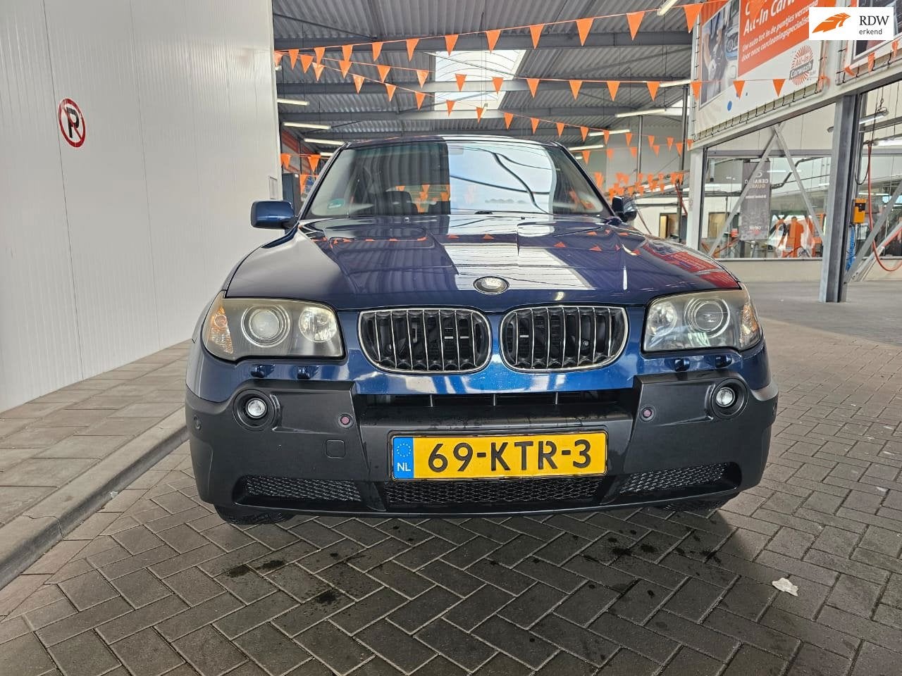 BMW X3 2.5i Executive, Auto's, Automaat, Blauw, Leder, Bedrijf