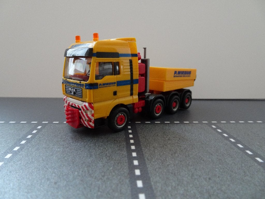 114 herpa man tga p.wirzius 4-as man trekker 1:87 truck, Ophalen of Verzenden, Zo goed als nieuw, Bus of Vrachtwagen, Herpa