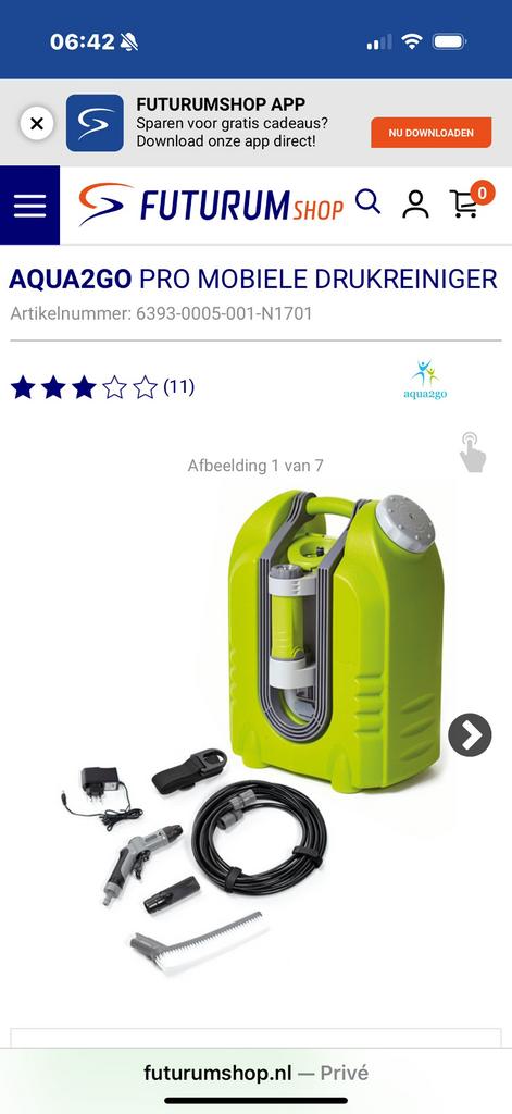 Aqua2Go mobiele drukreiniger, Ophalen of Verzenden, Zo goed als nieuw