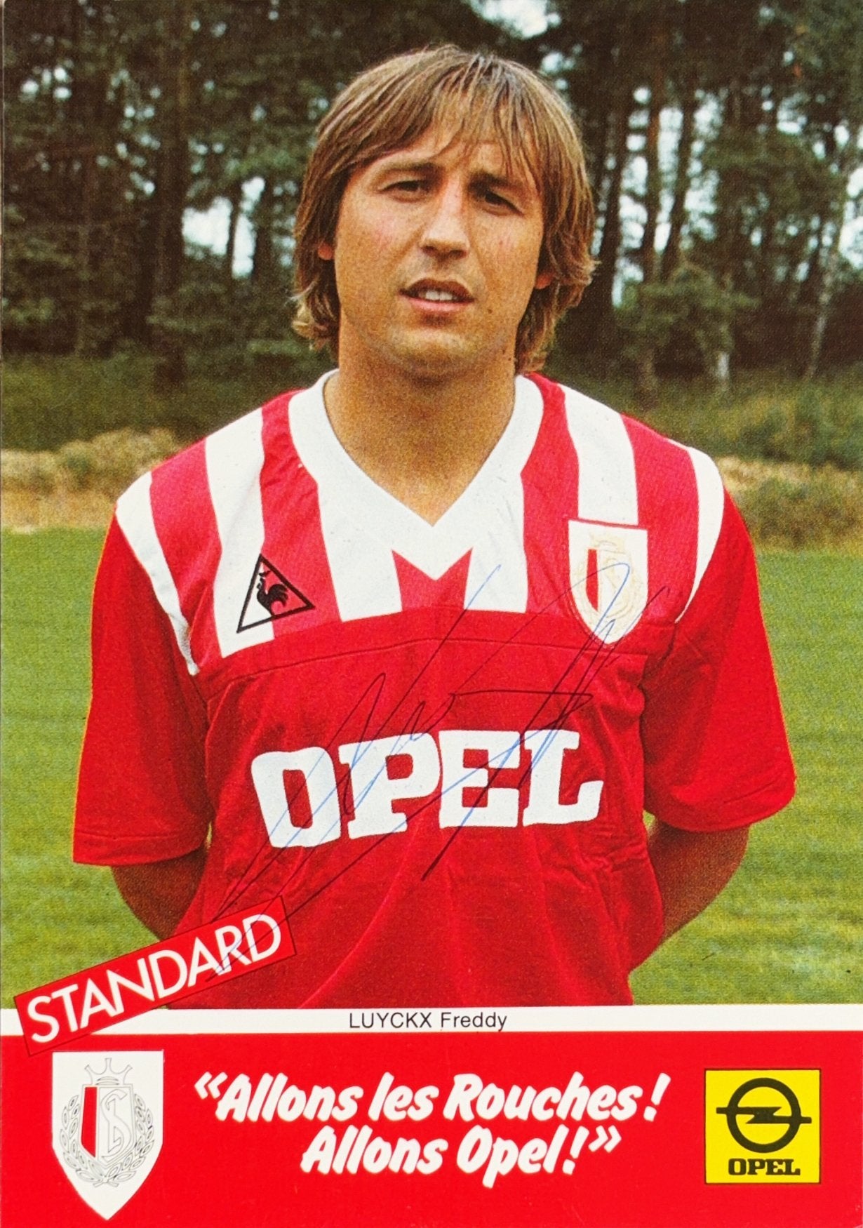 Spelerskaart Freddy Luyckx - Standard Luik - 1985/1986, Ophalen of Verzenden, Zo goed als nieuw, Feyenoord, Spelerskaart