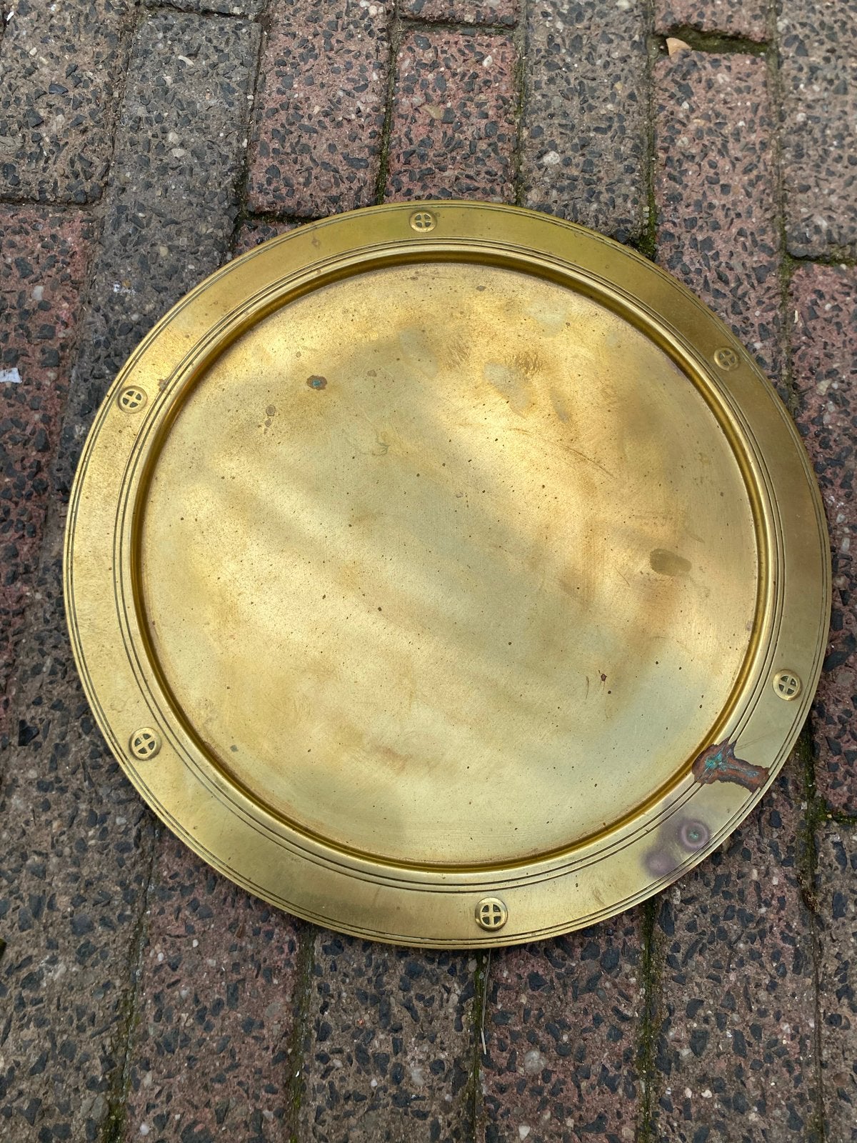Antieke messing patrijspoort, Ophalen of Verzenden