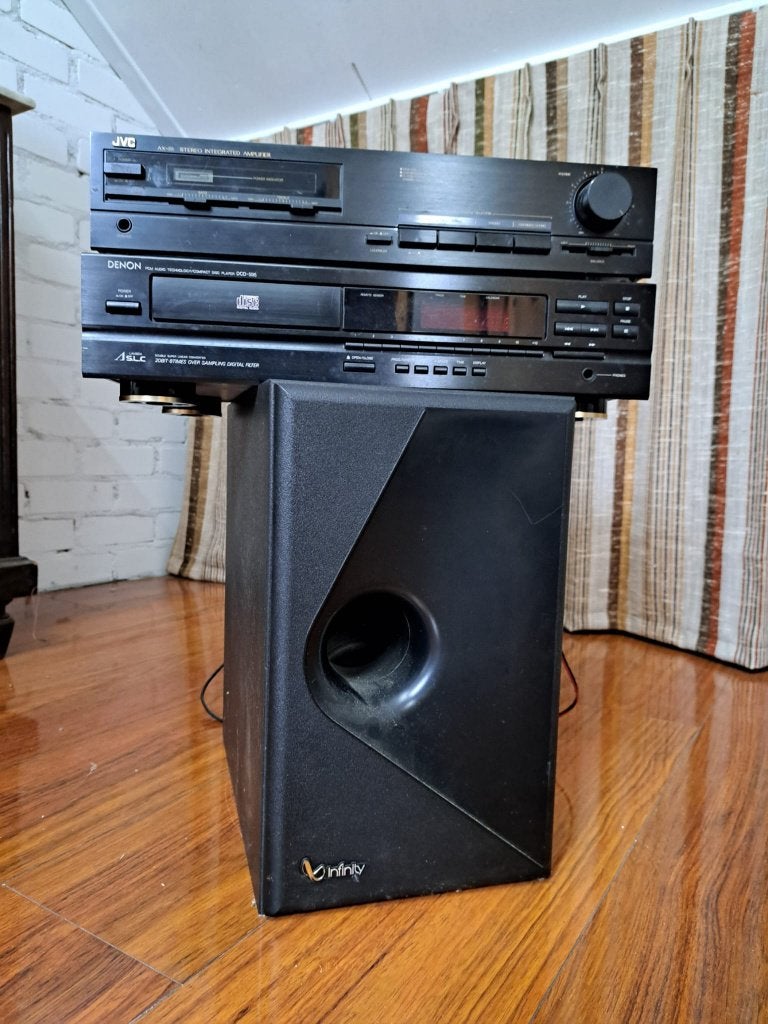 Denon JVC Dual geluidsinstallatie, Muziek en Instrumenten, Versterkers | Keyboard, Monitor en PA, Ophalen, Gebruikt, Minder dan 500 watt