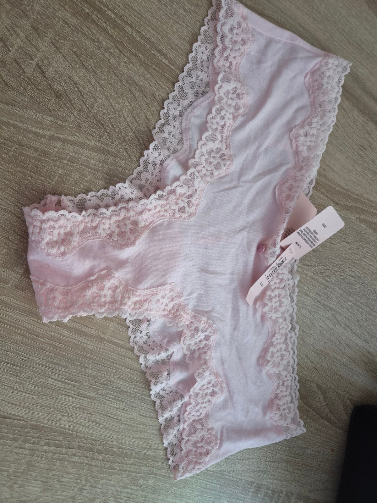 Victoria's Secret Roze Kanten Slip XL/XG, Victoria's Secret, Ophalen of Verzenden, Roze, Slip