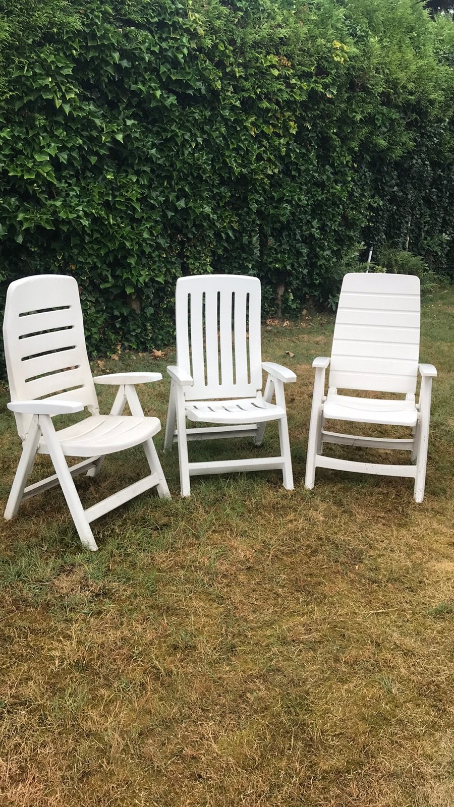 3 kunststof tuinstoelen., Tuin en Terras, Tuinstoelen, Ophalen, Gebruikt, Kunststof