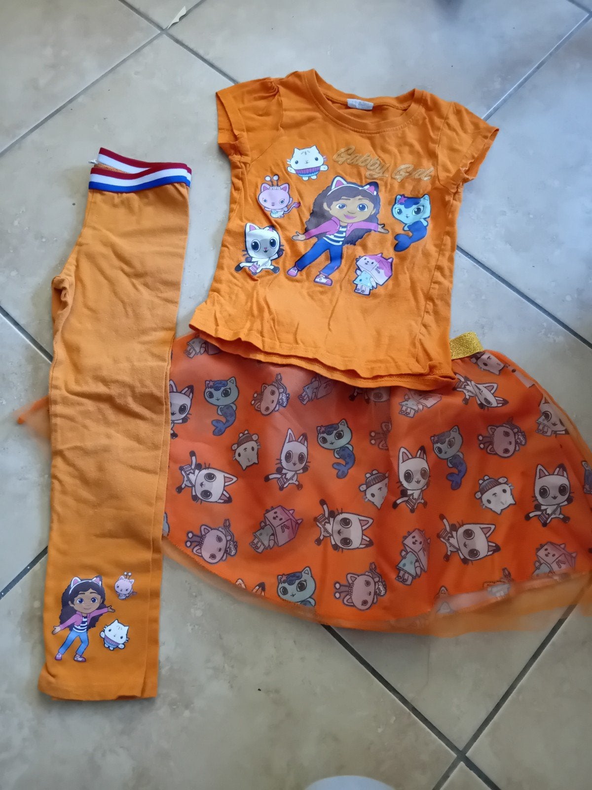 Gabby's Poppenhuis set maat 116/122, Kinderen en Baby's, Gebruikt, Meisje, Gabby's Dollhouse, Ophalen of Verzenden