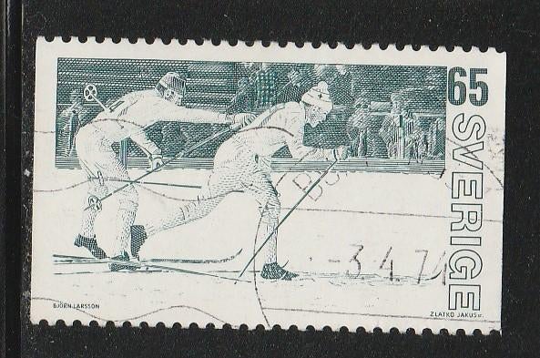 Zweden 1974 - Estafette Skiën, Ophalen, Zweden, Gestempeld