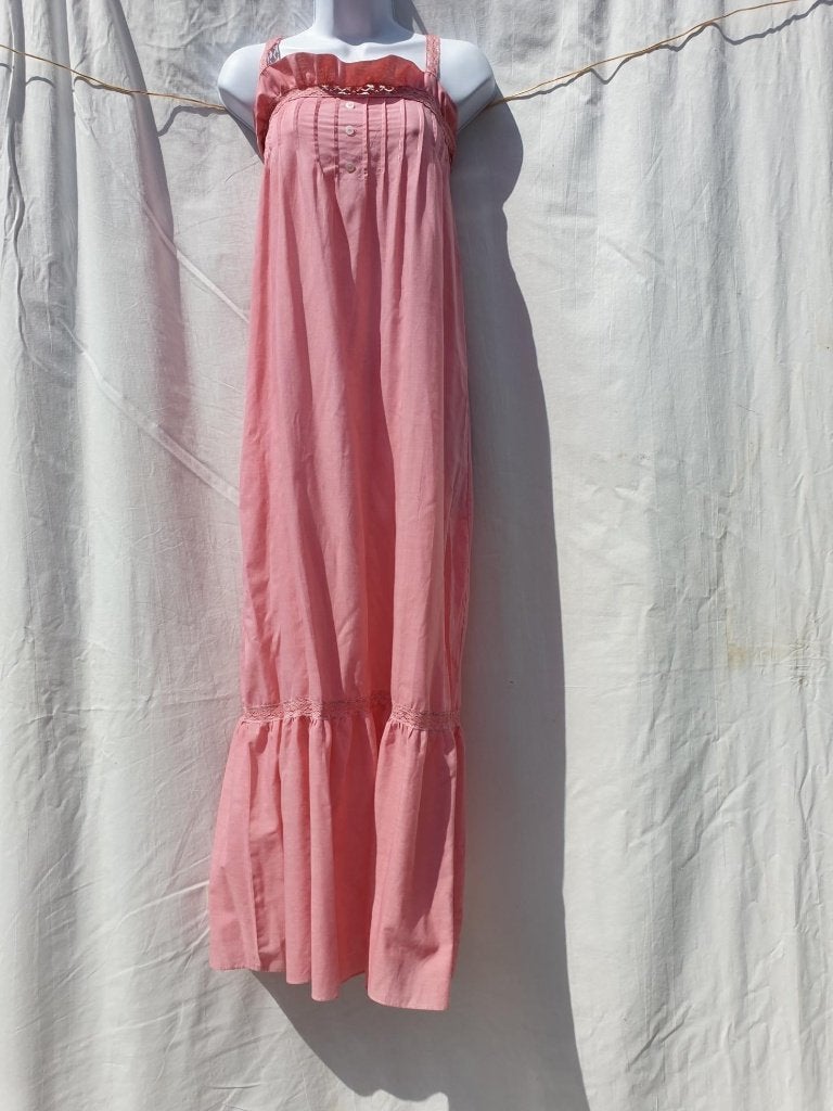 leuke lange roze jurk, jaren 50 . Maat S/M, Carnaval, ., Ophalen of Verzenden, Zo goed als nieuw