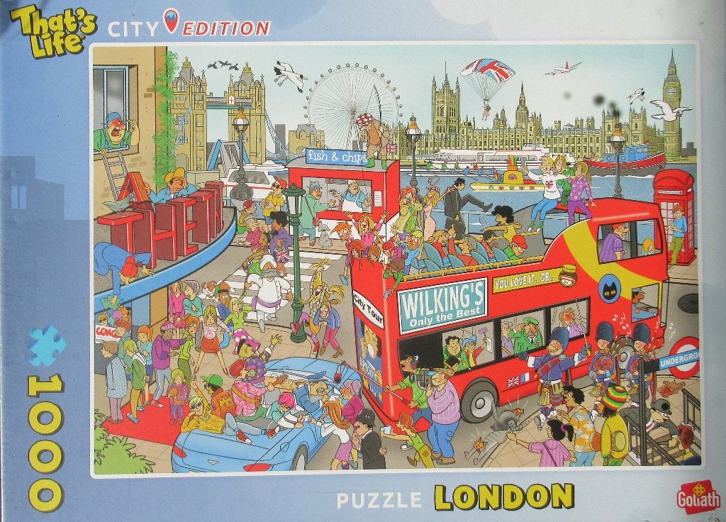 Puzzel - London, Ophalen of Verzenden, 500 t/m 1500 stukjes, Gebruikt, Legpuzzel