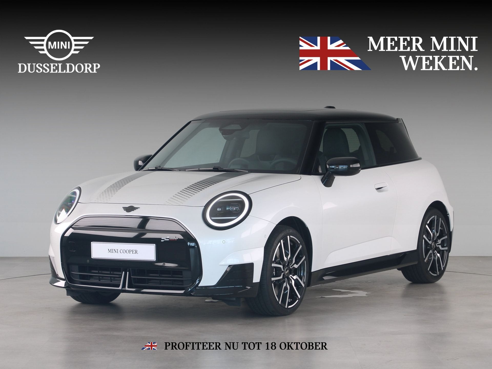 MINI Cooper E John Cooper Works Pakket L Accu conditie 100%, Dealer onderhouden, Zwart, Met garantie (alle), 4 stoelen