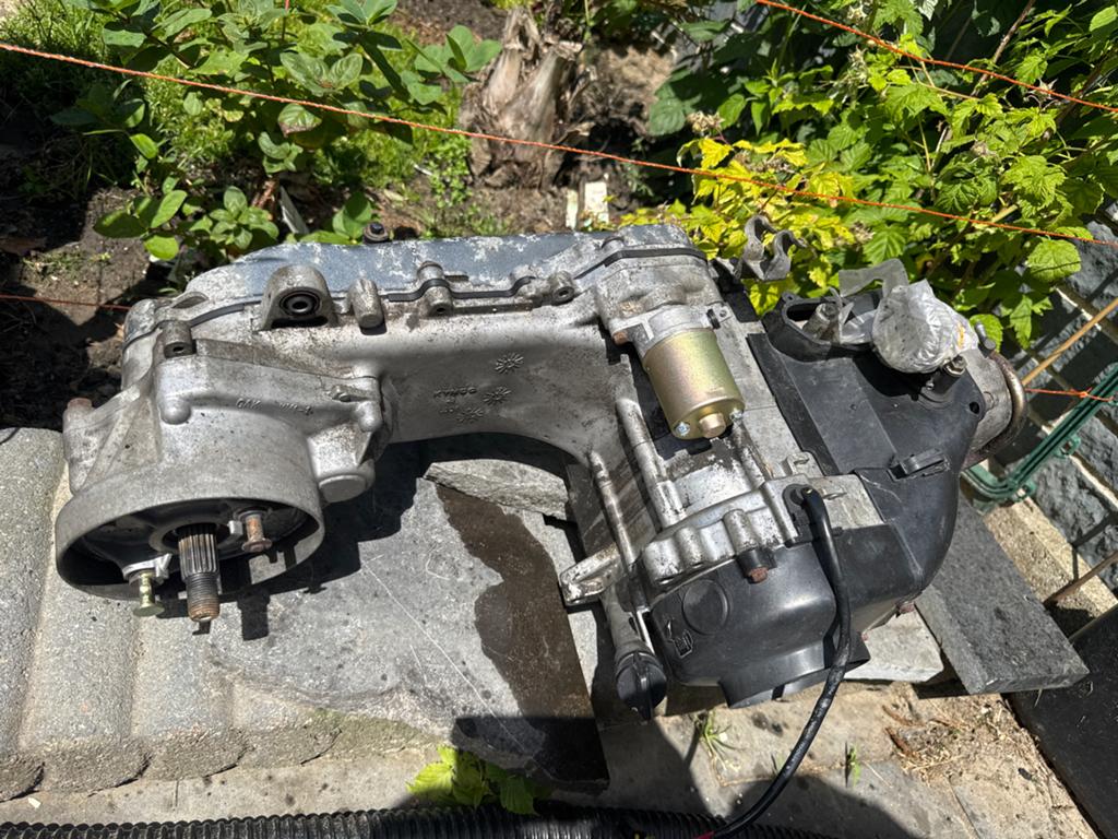 Motorblok compleet GY6 12inch 43cm (enkele schokbreke, Ophalen, Gebruikt, Blok