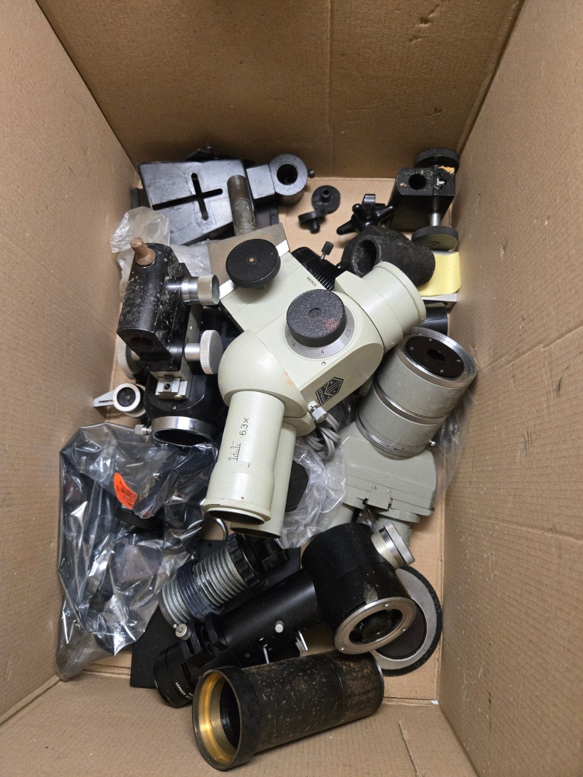 partij microscoop onderdelen olympus en jena, Ophalen of Verzenden, Minder dan 400x