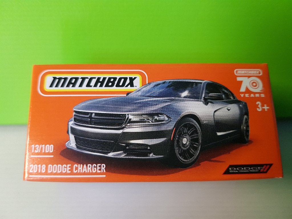 Matchbox 13 - 2018 Dodge Charger [zwart] 1/64 MIB [], Ophalen of Verzenden, Nieuw, Auto