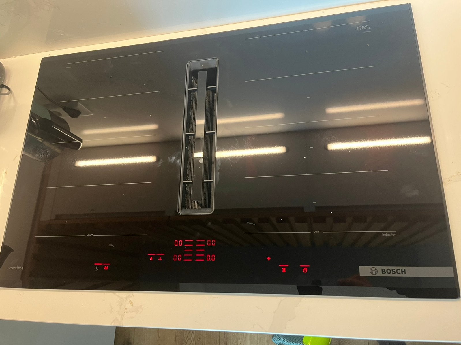 Bosch inductie glazen kookplaat / glasplaat (alleen glas), Witgoed en Apparatuur, Kookplaten, Ophalen of Verzenden, Inbouw, Inductie