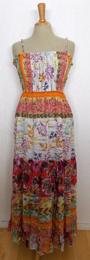 Fleurige 100% katoenen maxi print jurk van Karisma! M, Maat 38/40 (M), Overige kleuren, Verzenden, Zo goed als nieuw