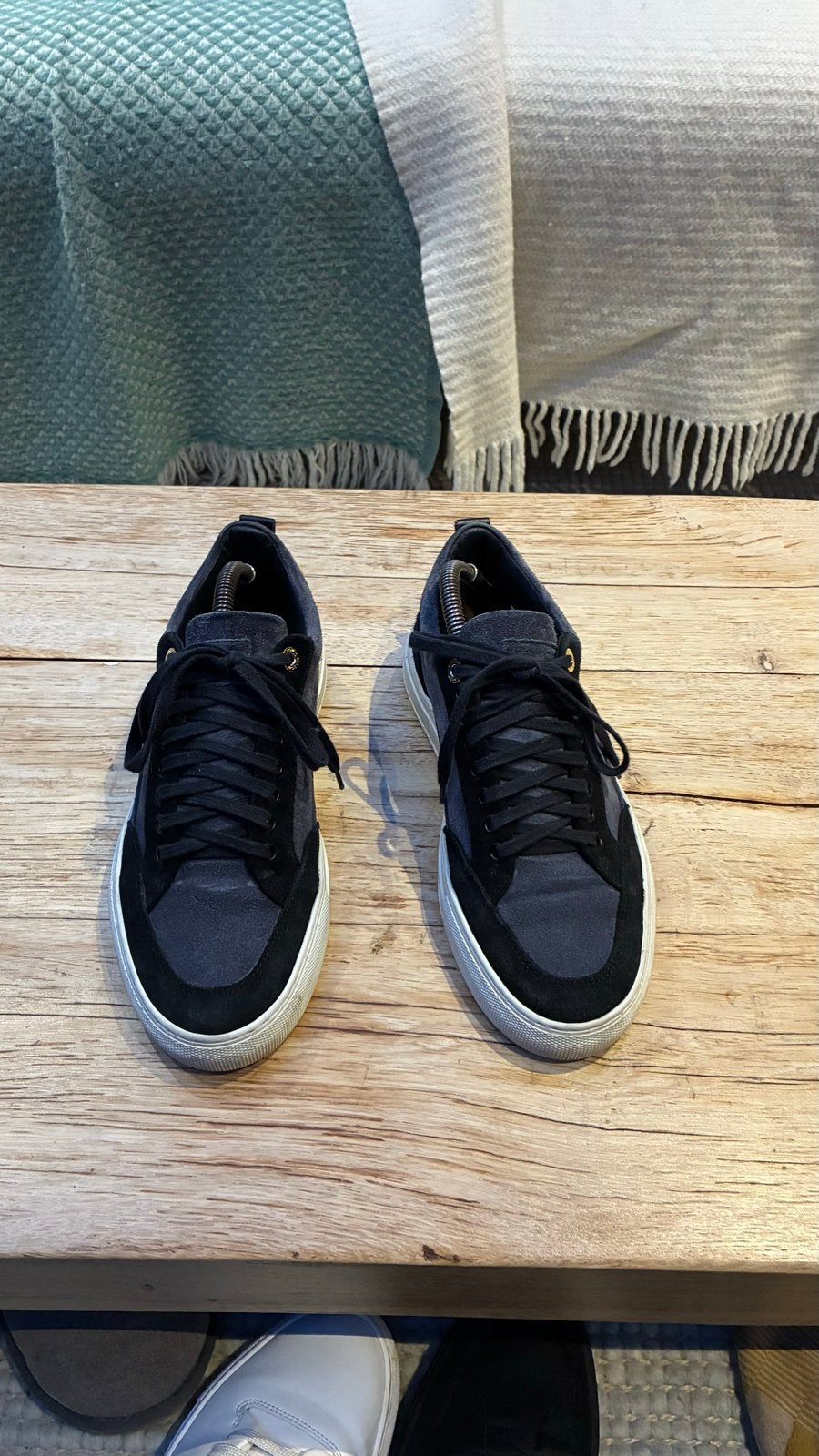 Mason Garments Sneakers - Donkerblauw Suede, Ophalen of Verzenden, Zo goed als nieuw, Blauw, Sneakers of Gympen