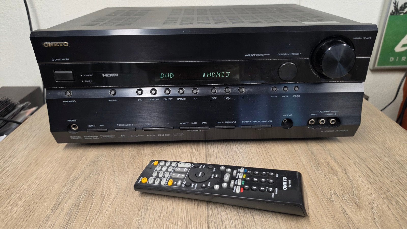 Onkyo TX-SR606 AV Receiver + afstandsbediening, Ophalen, Gebruikt, Info@onkyo.com, 60 tot 120 watt