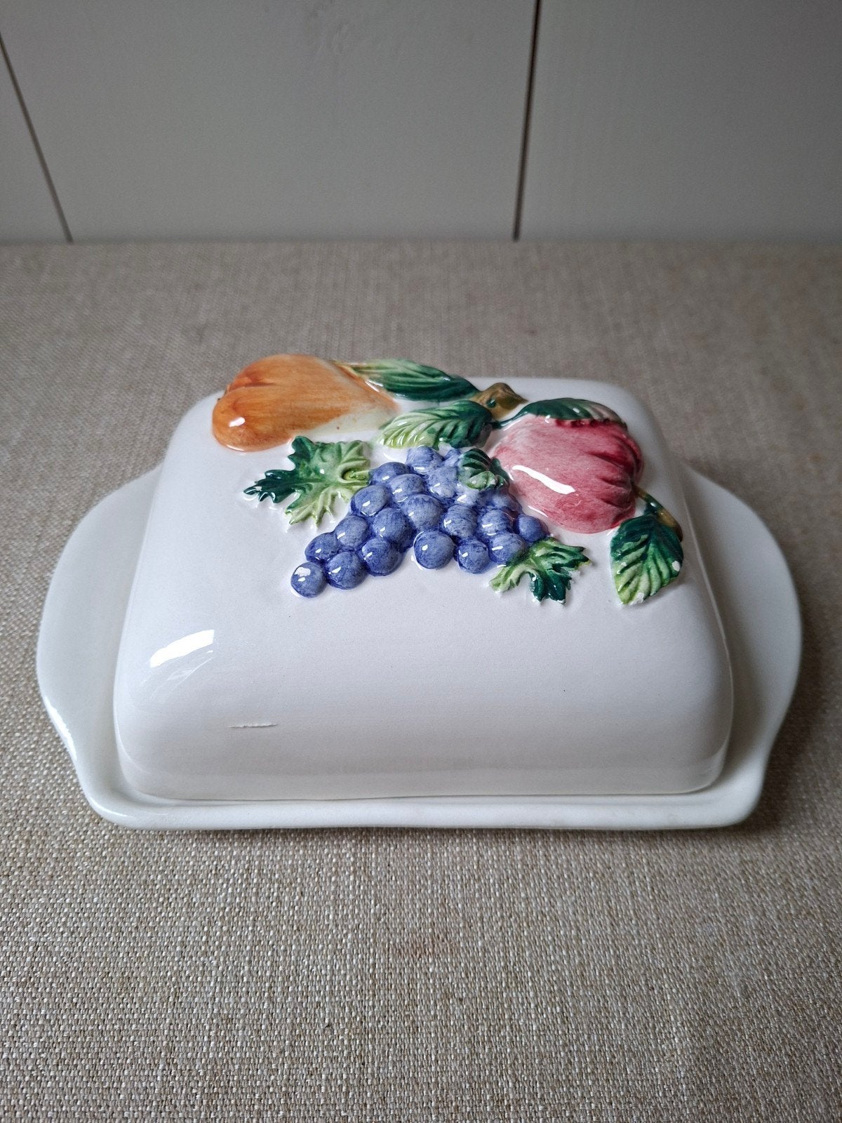 Vintage Italiaanse Bassano Keramiek Botervloot (Model 2077), Ophalen of Verzenden