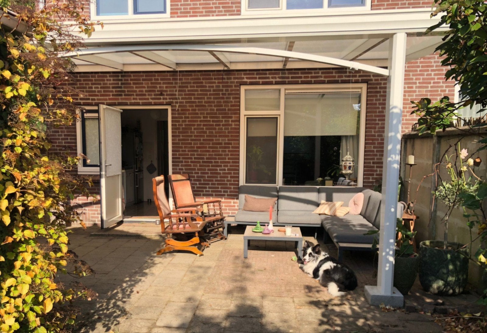 Overkapping aluminium 6.30x3.50m polycarbonaat, Ophalen, Zo goed als nieuw, Veranda