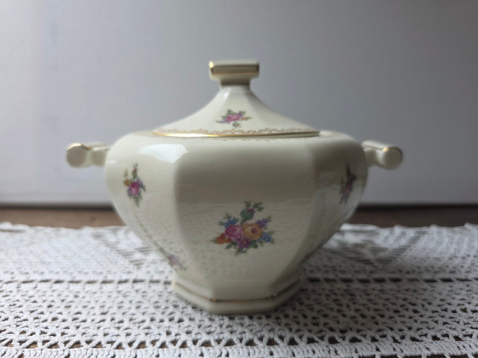 Flinke suikerpot met roosje bloemetjes, Ophalen of Verzenden