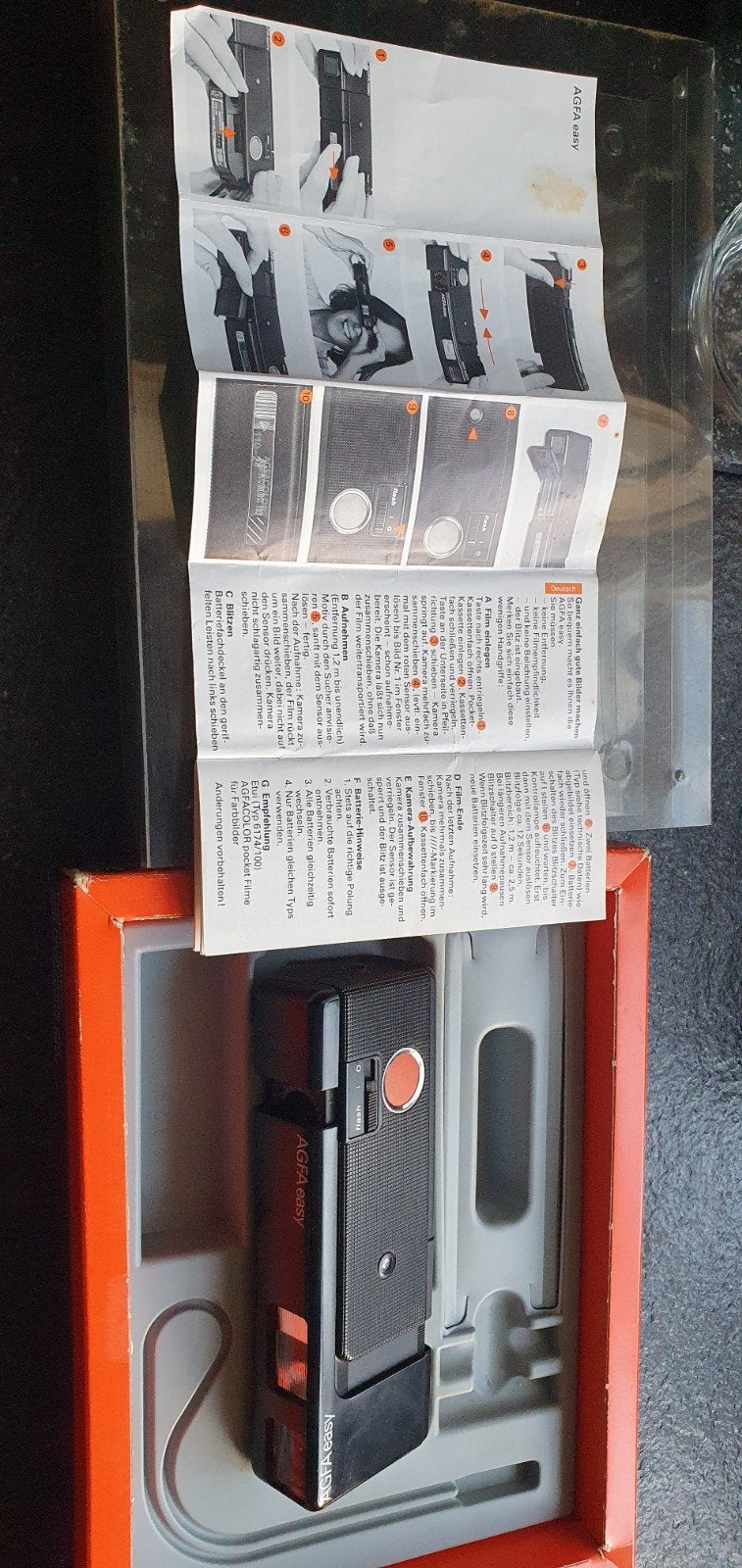 Agfa Easy pocketcamera uit 1982 in de originele opbergdoos., Ophalen of Verzenden, Gebruikt