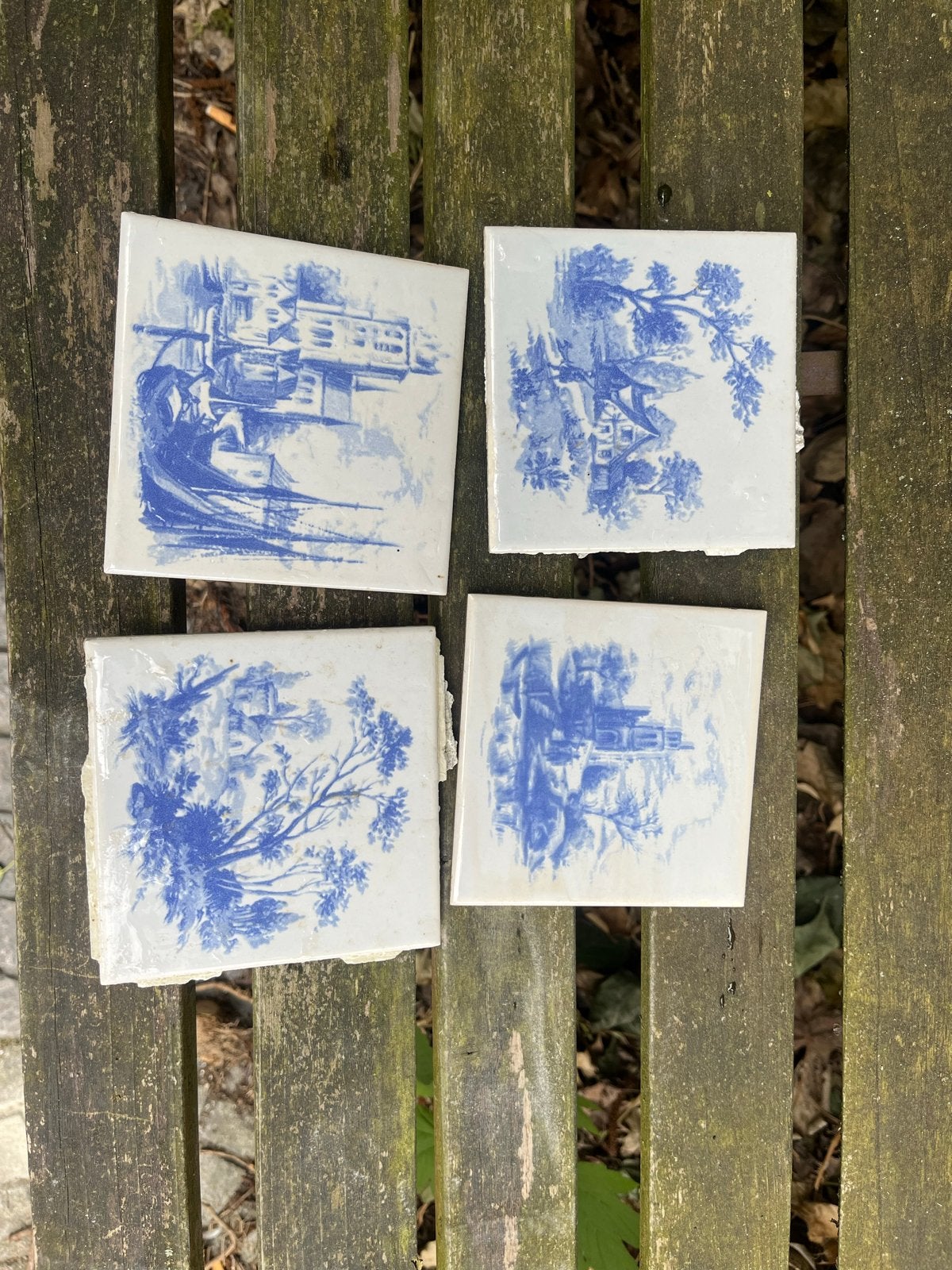 Antieke Delfts Blauwe Tegels - ongeveer 50 stuks, Ophalen