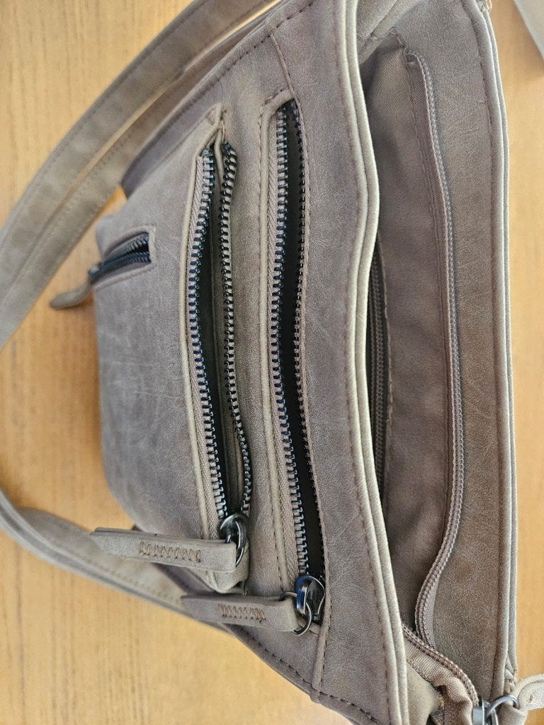Schoudertas Enrico Benetti, Sieraden, Tassen en Uiterlijk, Tassen | Schoudertassen, Ophalen of Verzenden, Zo goed als nieuw, Beige