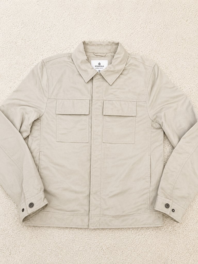 Springfield Trucker Smart suède damesjas zand maat M, Kleding | Dames, Jassen | Zomer, Maat 38/40 (M), Tendam Retail, S.A., Verzenden