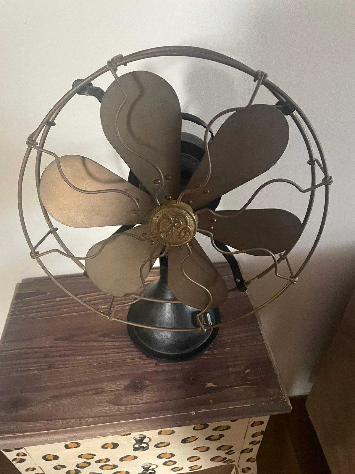 Antieke ventilator van rond 1900, Ophalen of Verzenden, Gebruikt, Tafelventilator