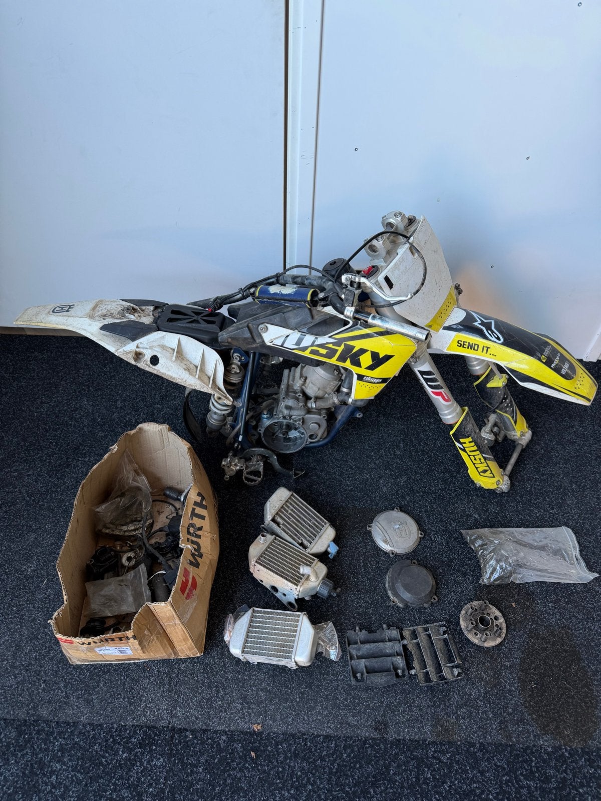 Husqvarna 50cc onderdelen/opbouw - motorblok los, Ophalen, Gebruikt