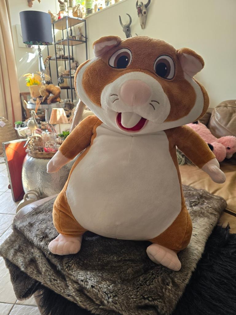 Grote AH hamster 56 cm, Kinderen en Baby's, Speelgoed | Knuffels en Pluche, Ophalen of Verzenden, Zo goed als nieuw, Overige typen