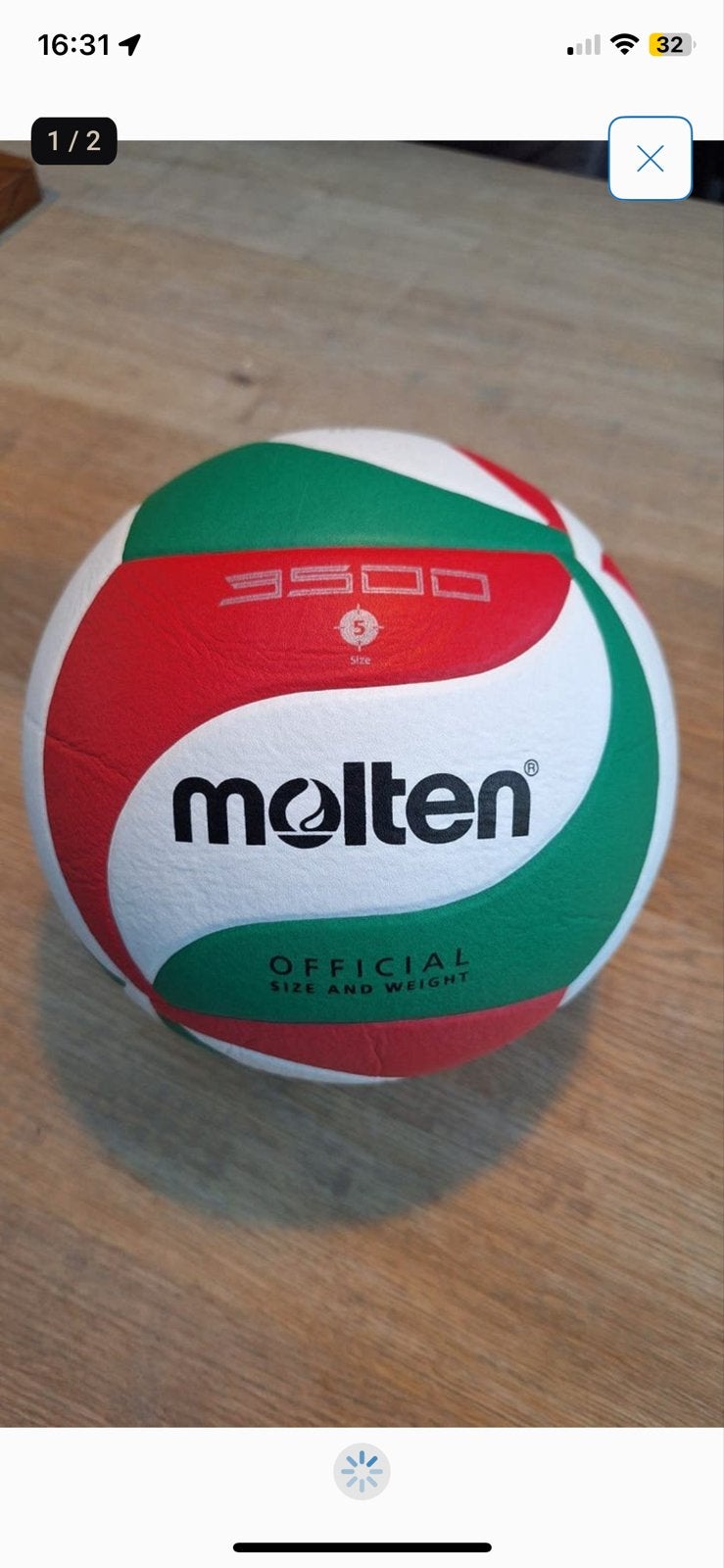 Molten Professionele Volleybal - Maat 5, Sport en Fitness, Verzenden, Nieuw, Bal, Nvt