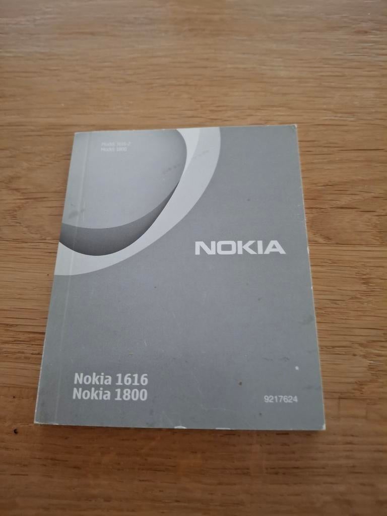 Gebruikershandleiding Nokia 1616 en Nokia 1800, Ophalen of Verzenden, Gebruikt, Overige typen, Nokia