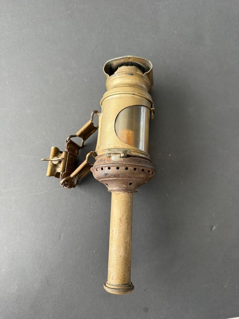Antieke fietslamp Herm. Riemann Germania, Ophalen of Verzenden