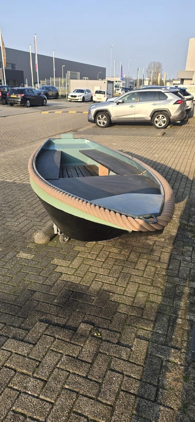Stalenboot/grachtenboot, Watersport en Boten, Ophalen of Verzenden, Gebruikt, Buitenboordmotor, Grachtenboot