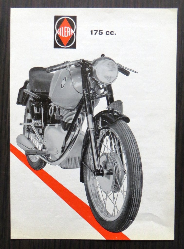 Flyer Gilera 175 - 1956 - 2 blz (Italiaans), Verzenden, Overige merken