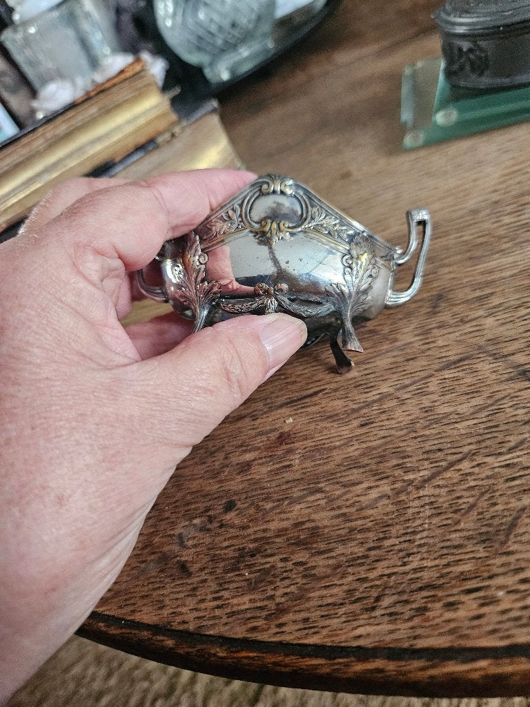 Antiek verzilverd WMF zoutvaatje omhulsel, Ophalen of Verzenden