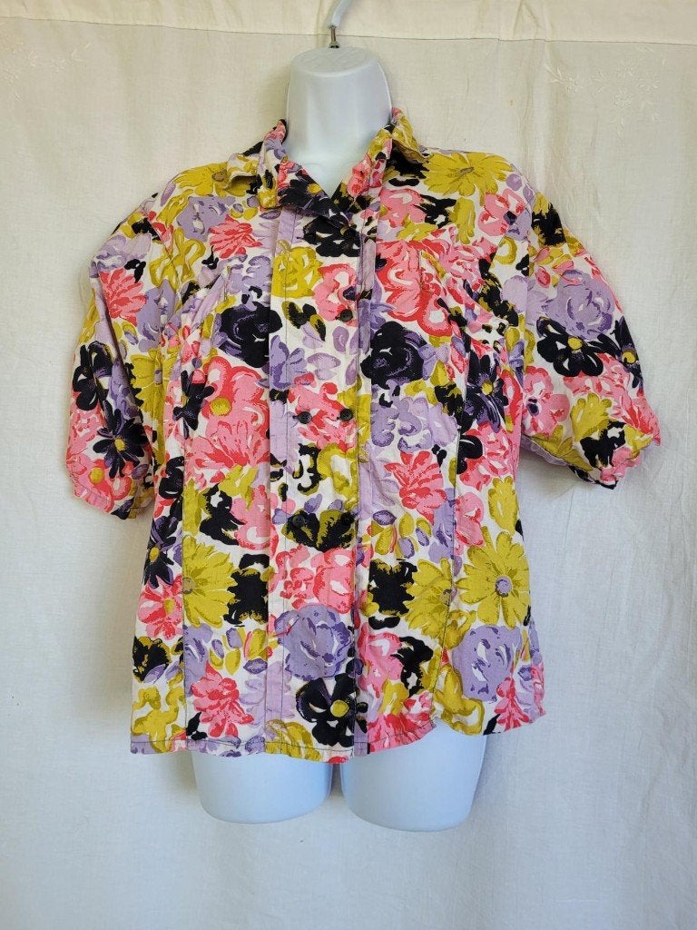 Gave ouderwetse bloemetjes blouse mt M merk Somebody, Kleding | Dames, Maat 38/40 (M), Carnaval, ., Ophalen of Verzenden