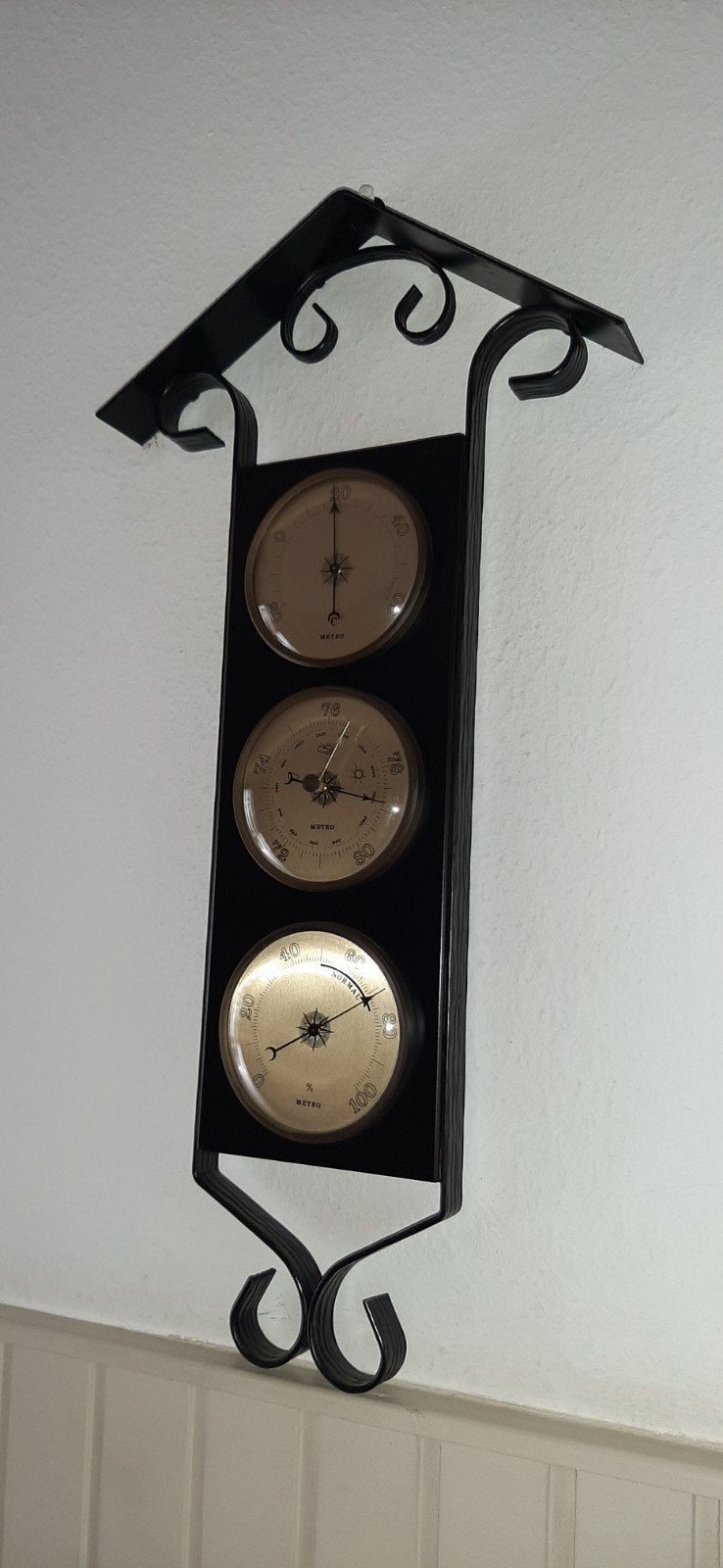 kapstok broodtrommel weerstation barometer, Ophalen of Verzenden