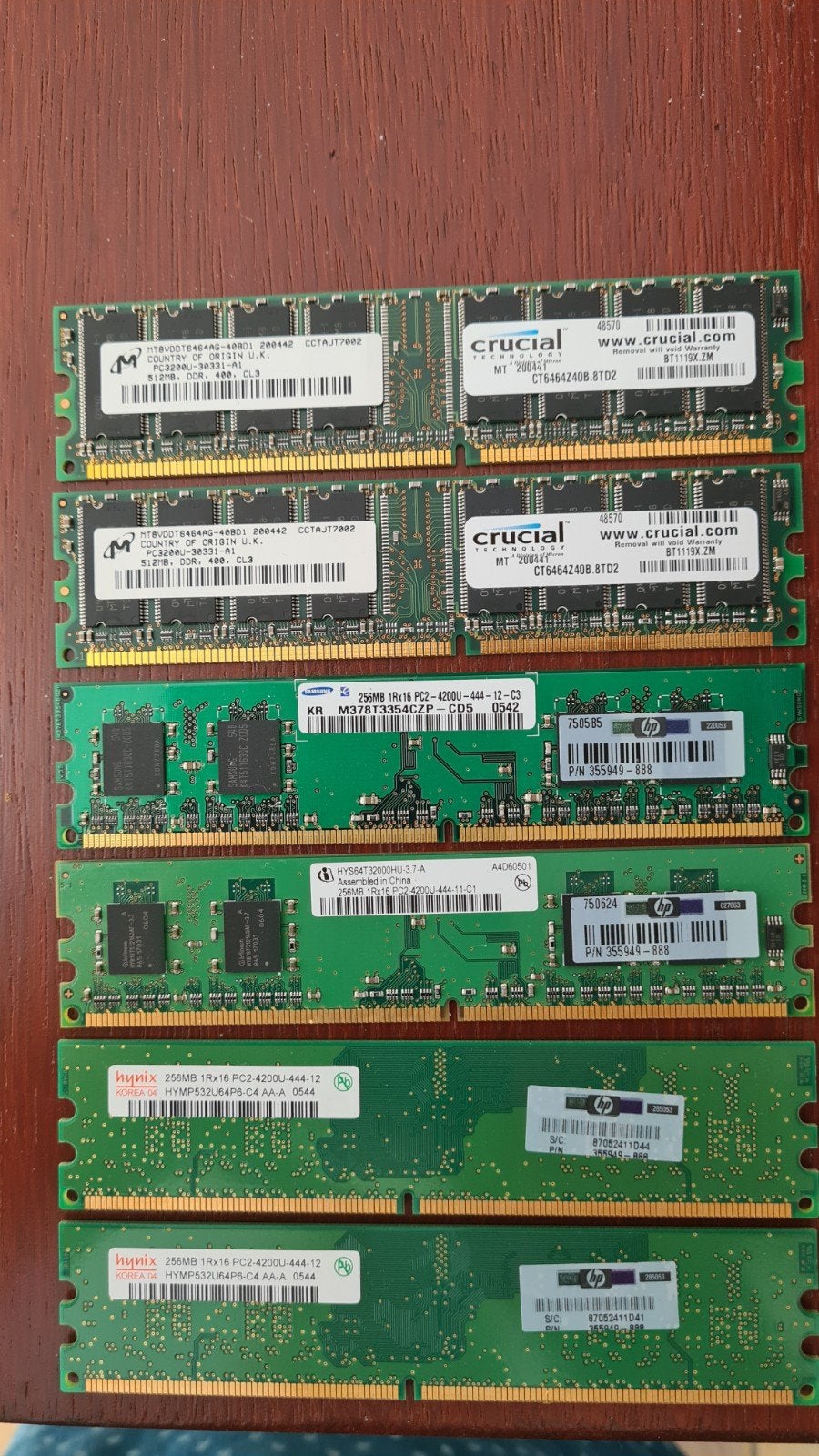 Diverse RAM Geheugenmodules - DDR, DDR2, DDR3, Ophalen, Overige soorten, Desktop, 400-533 MHz