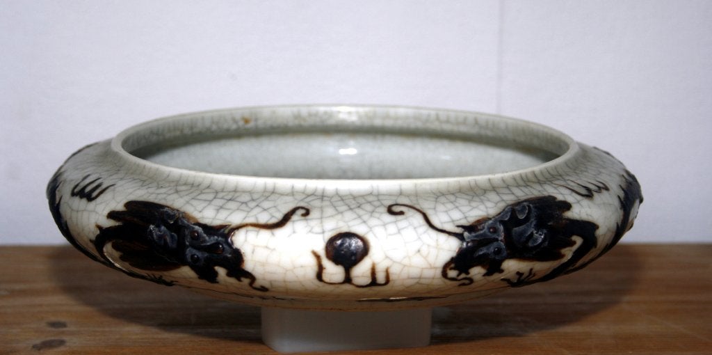 Vintage Chinese Penseelwasser / Schaal – Ge-Ware Stijl, Ophalen