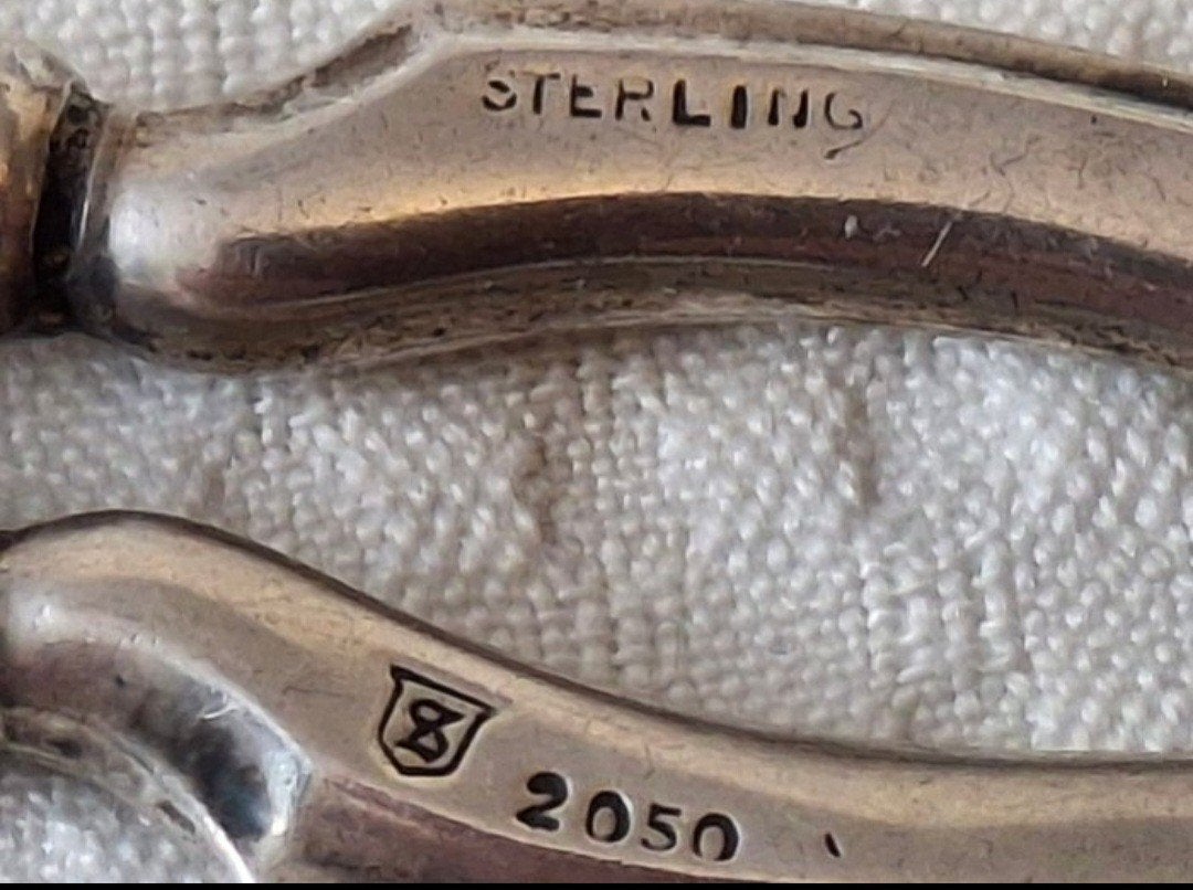 Foto 5 van Antieke sterling zilveren schaar in schede / foedraal 1900