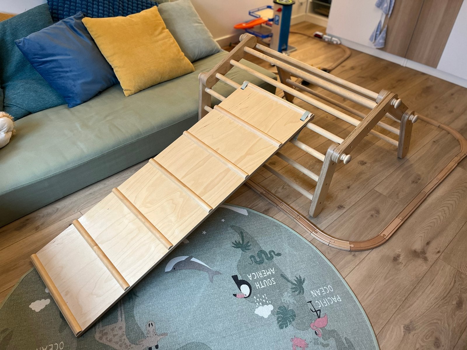 Ette Tete Mopitri Pikler-driehoek met glijbaan, Ophalen, Gebruikt, Jongen of Meisje