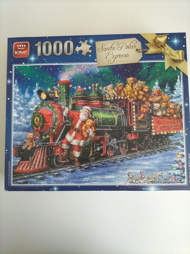 King puzzel (santa polar express - Christmas collection), Ophalen, 500 t/m 1500 stukjes, Zo goed als nieuw, Legpuzzel