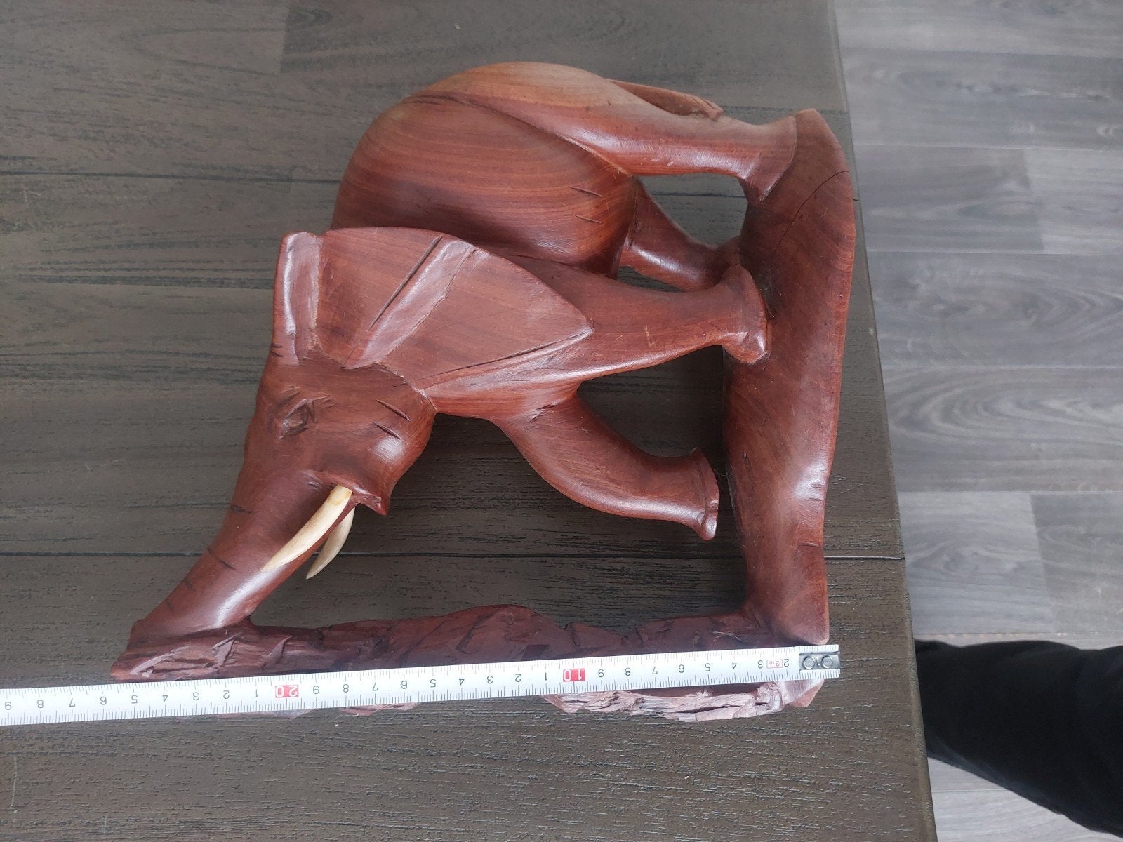 Houten olifant beeld - Handgesneden, Ophalen, 20 - 50 cm, Beeld, Hout