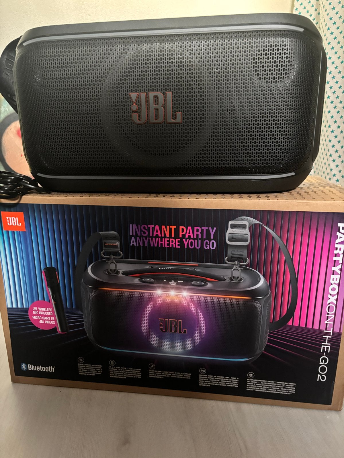 JBL Partybox On-The-Go 2 Draagbare Party Speaker met Microfo