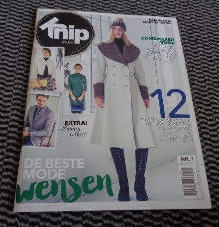 Knipmode nr. 1 januari 2017 alle patronen in maat 34/54 XL, Verzenden, Zo goed als nieuw, Vrouw, Knipmode