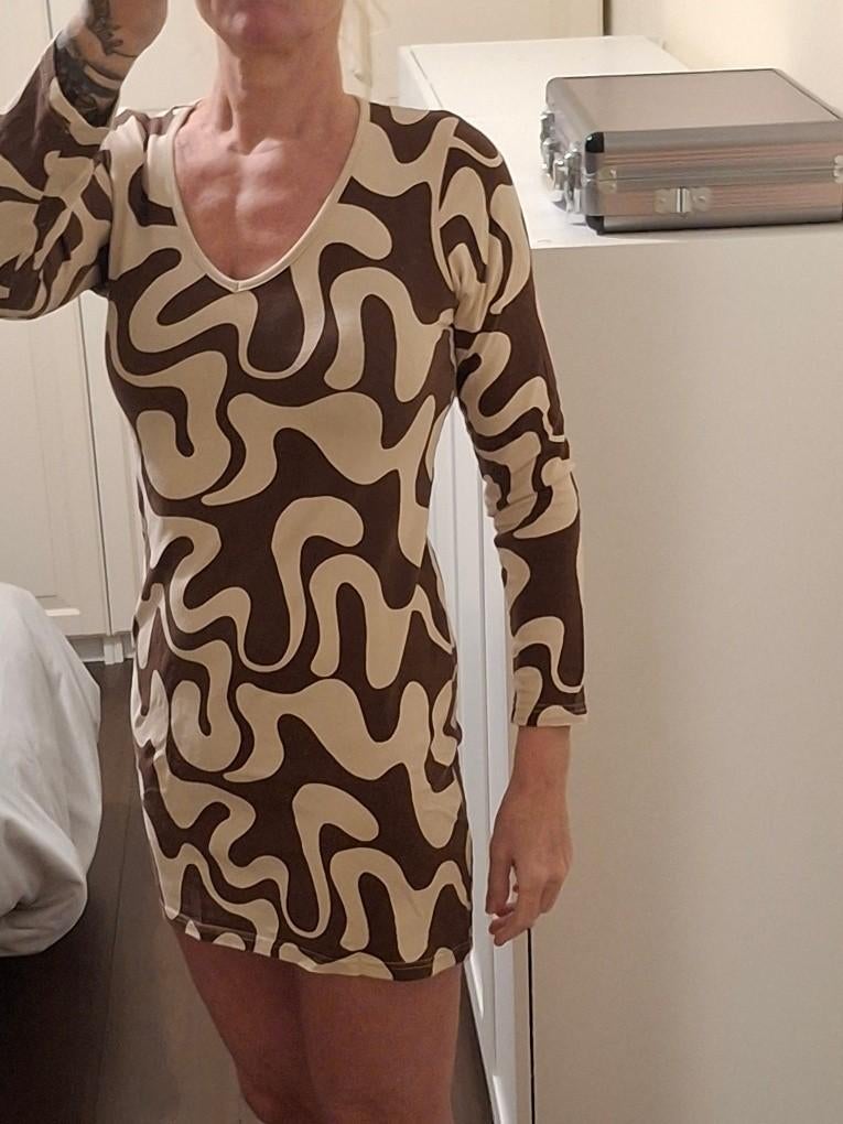 Mini jurk met safari print maat S, Kleding | Dames, Ophalen of Verzenden, Zo goed als nieuw, Maat 36 (S), Boven de knie
