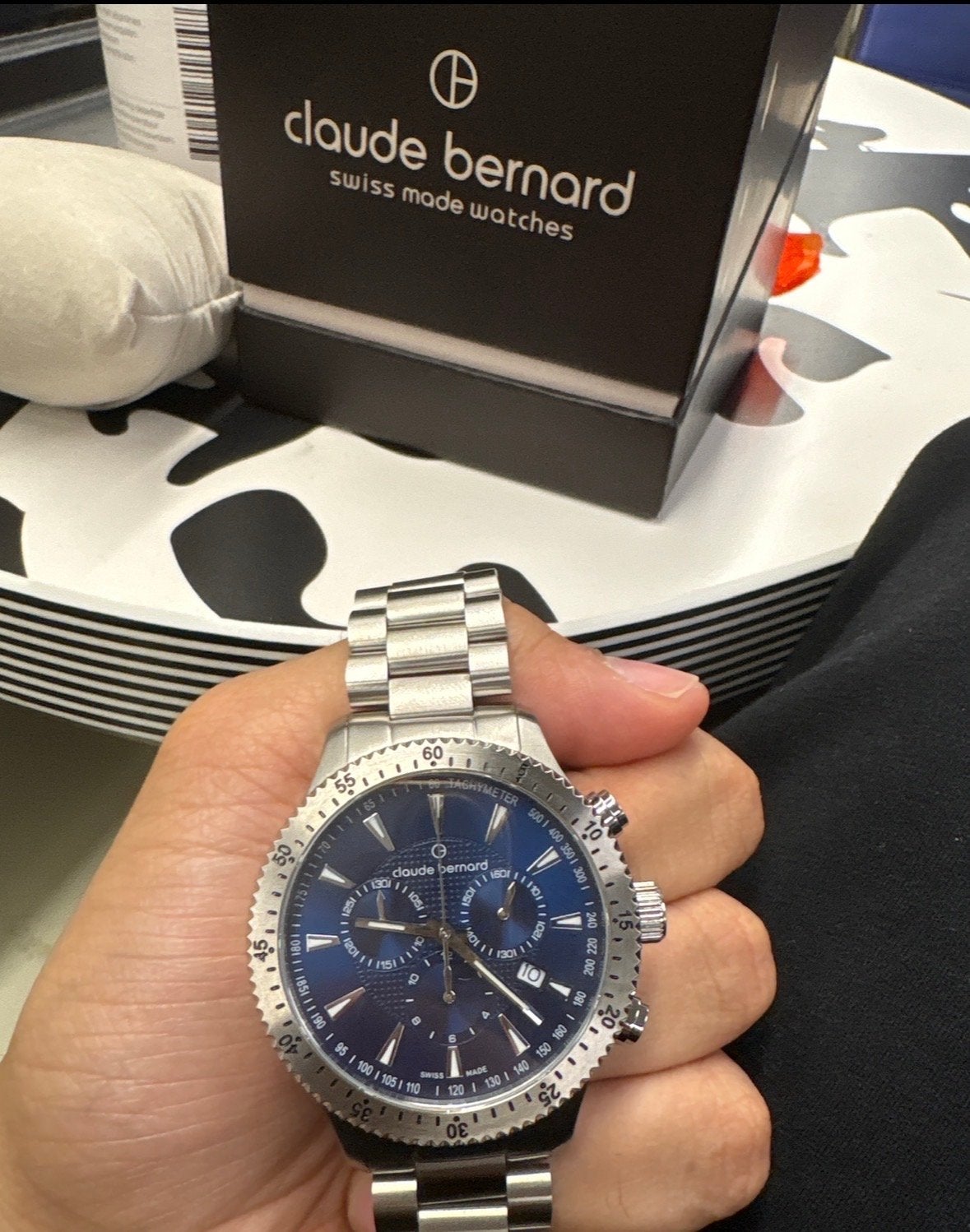 Claude Bernard Chronograaf Horloge -  NEW, Sieraden, Tassen en Uiterlijk, Overige merken, Staal, Polshorloge, Nieuw